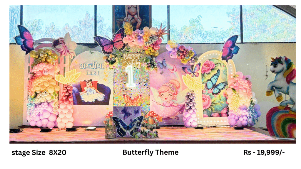 Butterflies theme decorations ideas | Netra Events pune